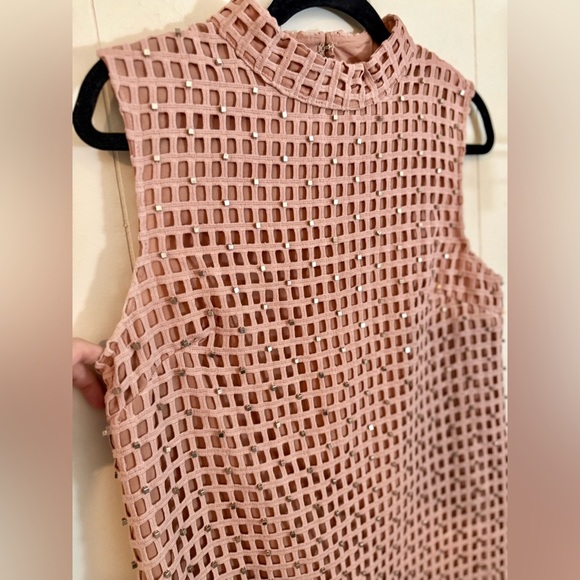 Endless Rose Women’s Pink Studded Eyelet Dress, Size L - Picture 3 of 10